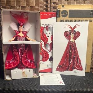 Mattel Bob Mackie Red Queen of Hearts Barbie Doll New In Box